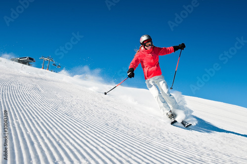 Fototapeta narciarz góra obraz sport śnieg