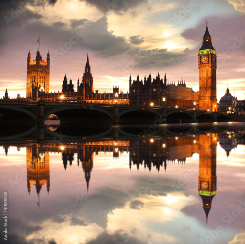 Fototapeta Londyński zachód słońca