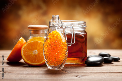 Obraz na płótnie kosmetyk owoc masaż aromaterapia
