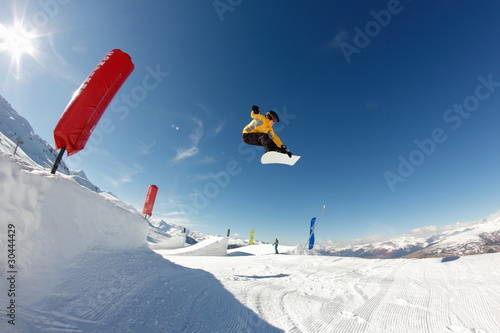 Plakat sporty zimowe snowboard narty narciarz sport