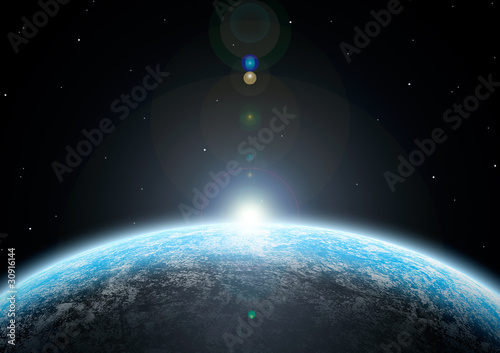 Plakat słońce planeta ładny