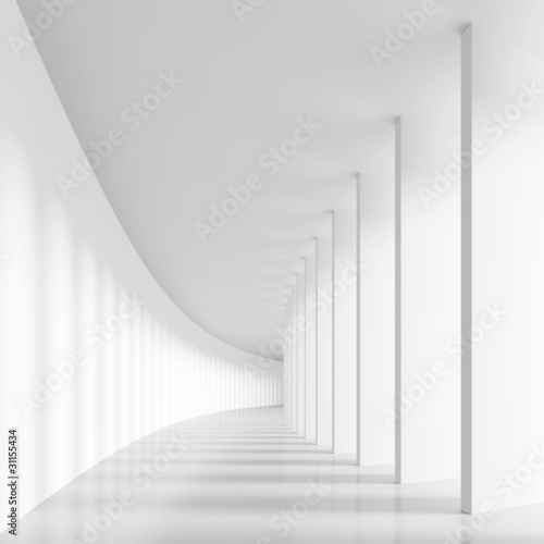 Plakat 3D ścieżka wejście tunel architektura