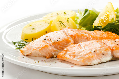 Fototapeta warzywo jedzenie zdrowy ryba