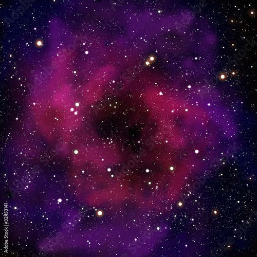 Plakat gwiazda niebo mgławica natura wszechświat