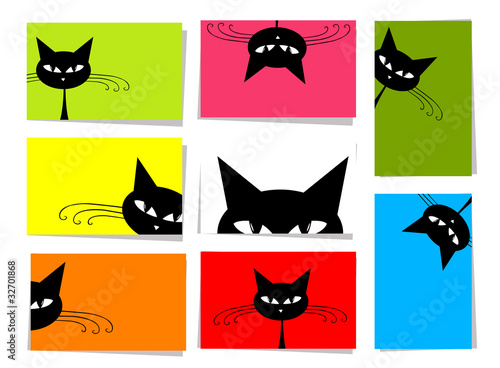 Plakat oko ssak sztuka kot kreskówka