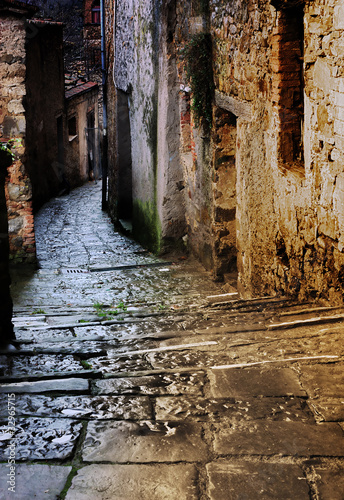 Fototapeta retro stary włochy toskania wioska