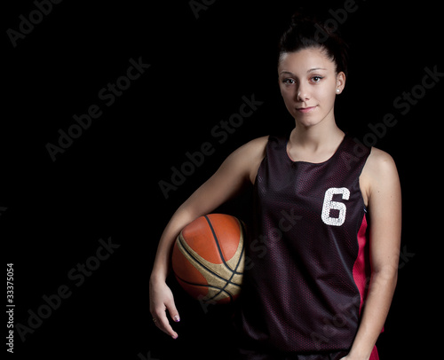 Naklejka koszykówka zdrowy kobieta sportowy piękny