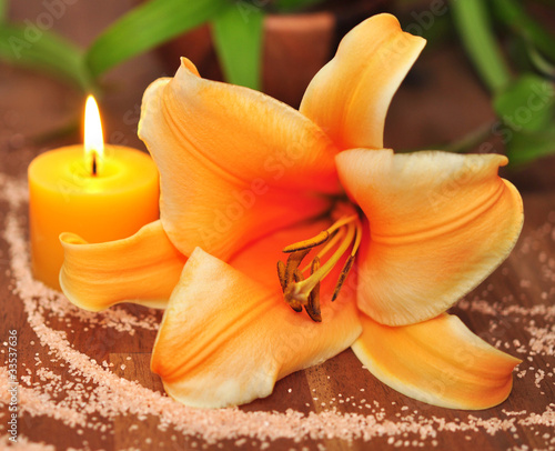 Fotoroleta masaż zdrowie kwiat