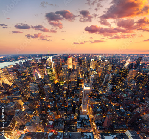 Obraz na płótnie Nowy Jork z lotu ptaka