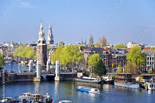 Obraz na płótnie łódź most holandia