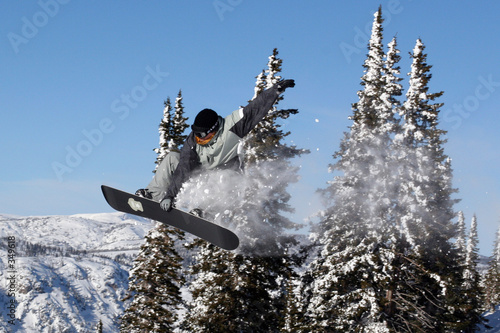 Fototapeta śnieg snowboard góra