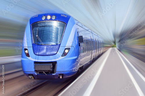 Fotoroleta nowoczesny metro ruch lokomotywa szwecja