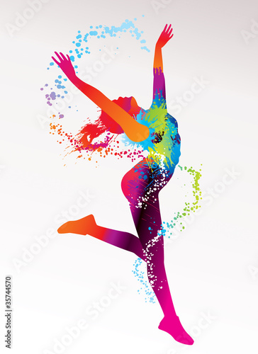 Plakat miejski balet tancerz dyskoteka rap