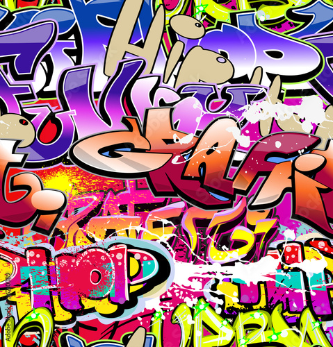 Obraz na płótnie moda graffiti hip-hop wzór nowoczesny