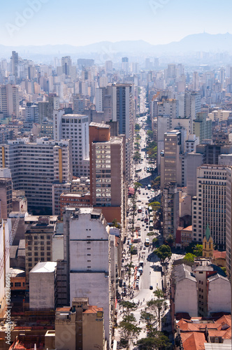 Plakat brazylia architektura metropolia ameryka południowa miejski