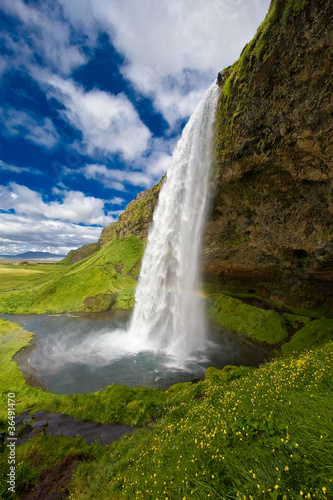 Obraz na płótnie woda islandia wodospad 