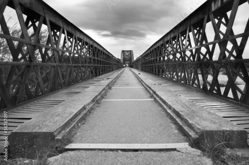 Obraz na płótnie europa most perspektywa stary transport