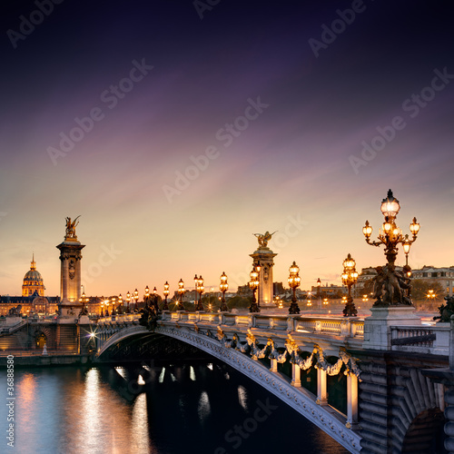 Obraz na płótnie Most nad Loarą