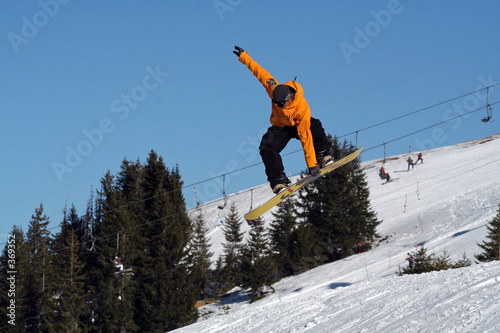 Naklejka snowboard śnieg sport