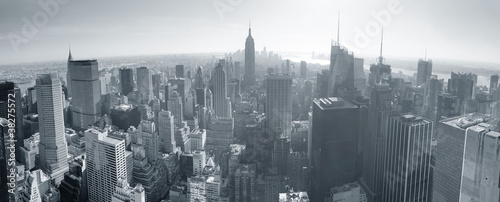 Plakat panoramiczny panorama miejski