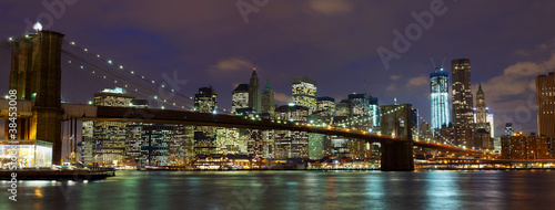 Obraz na płótnie Panorama mostu brooklyńskiego