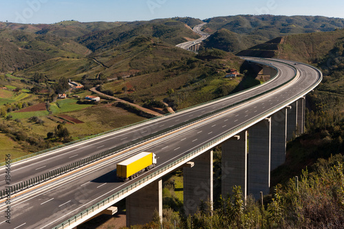 Naklejka autostrada droga most