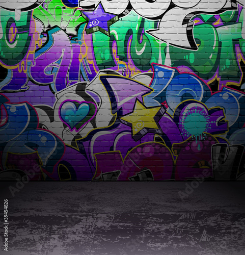 Naklejka sztuka moda miejski graffiti nowoczesny