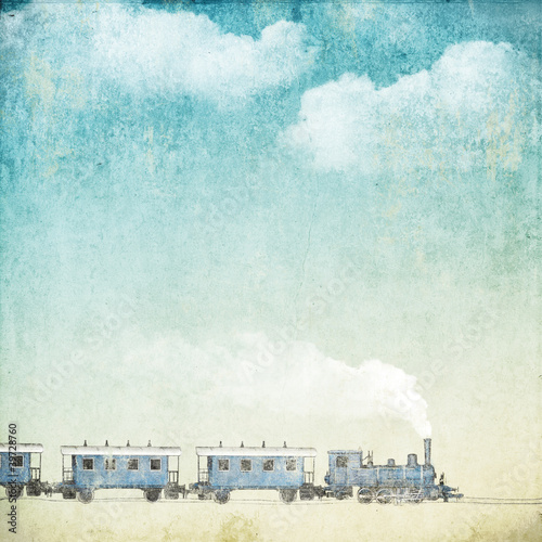 Obraz na płótnie lokomotywa sztuka wzór stary