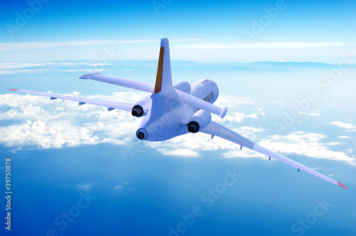 Fotoroleta niebo pejzaż transport samolot