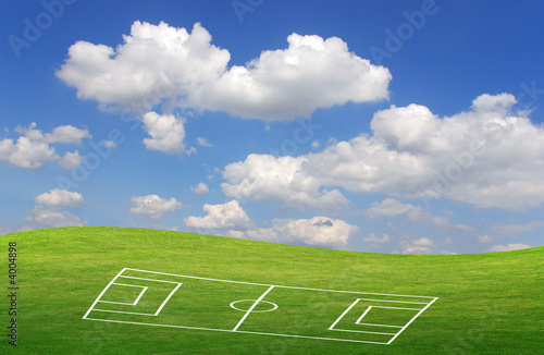 Fototapeta piłka nożna sport pole trawa