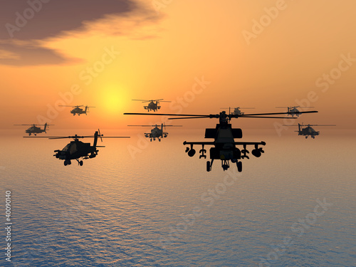 Fototapeta słońce 3D wojskowy morze lotnictwo