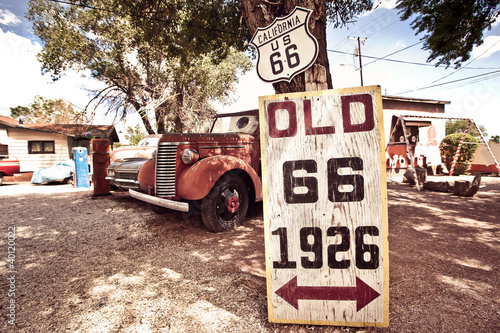 Obraz na płótnie kalifornia route 66 retro