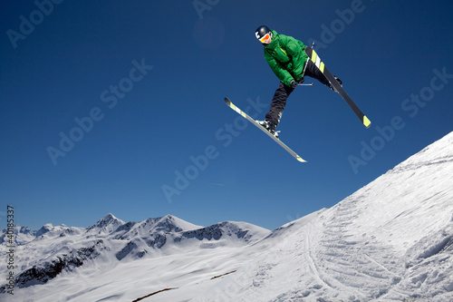Naklejka sport alpy dolina śnieg