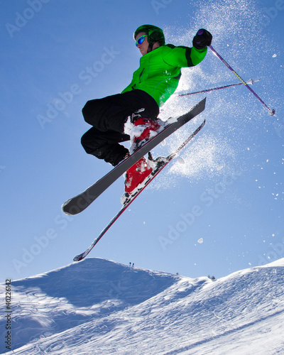 Naklejka sport lekkoatletka śnieg mężczyzna sporty ekstremalne