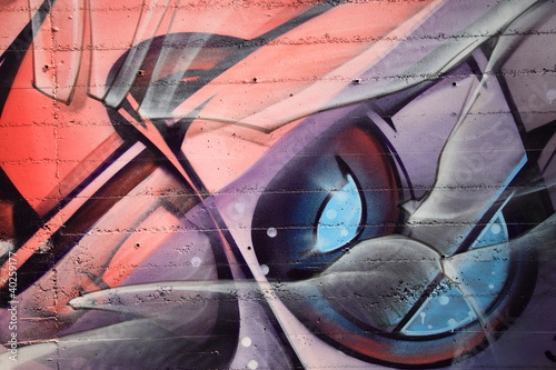Naklejka graffiti obraz kultura ściana kolor