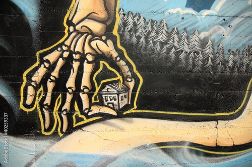Naklejka obraz graffiti kultura styl życia