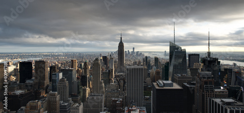 Plakat molo miejski panorama manhatan
