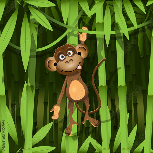 Plakat uśmiech bambus safari