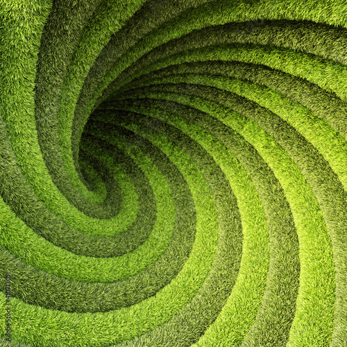 Plakat korytarz 3D spirala ruch