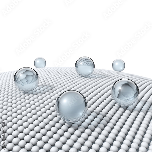Plakat piłka woda 3D powierzchnia
