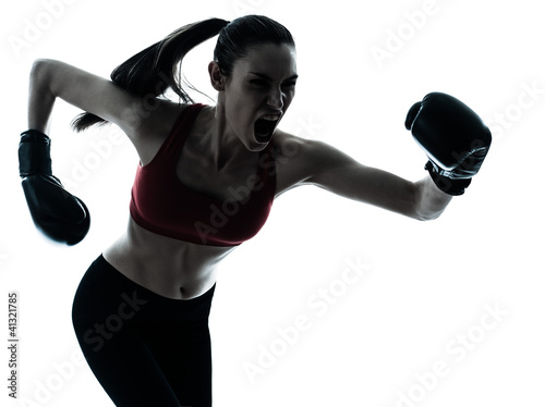 Naklejka sport kobieta fitness portret aerobik