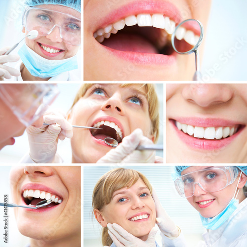 Naklejka Zdrowe zęby i dentysta