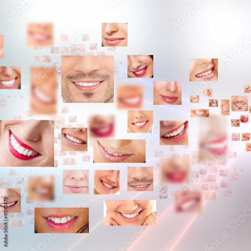 Plakat zdrowie uśmiech świeży usta