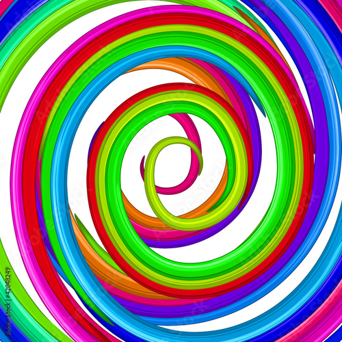 Obraz na płótnie tunel tęcza sztuka spirala
