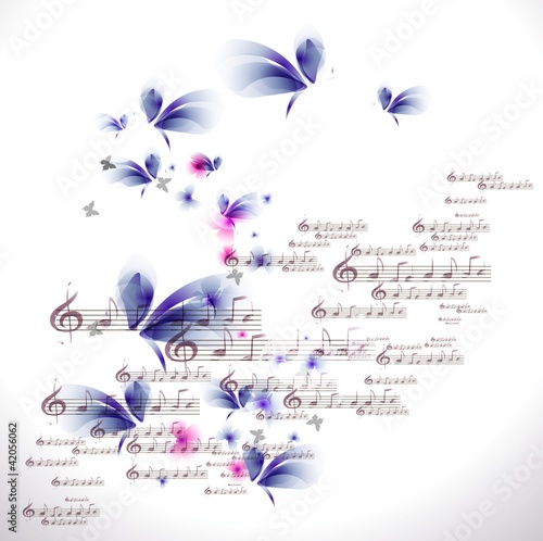 Fotoroleta kwiat fortepian śpiew