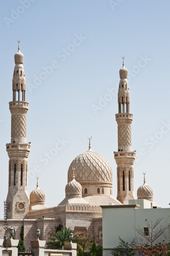 Plakat nowoczesny arabski architektura zatoka meczet