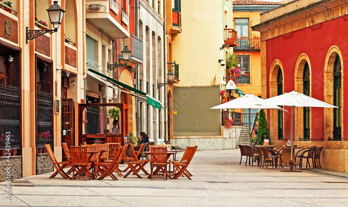 Naklejka portugalia ulica hiszpania ludzie architektura