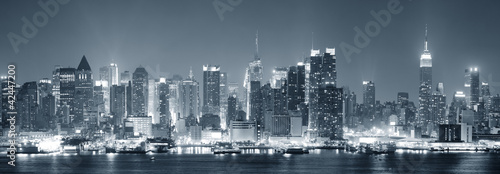 Plakat NY Manhattan w czerni i bieli