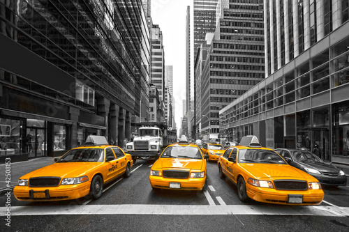 Naklejka Żółte taksówki w Nowym Jorku