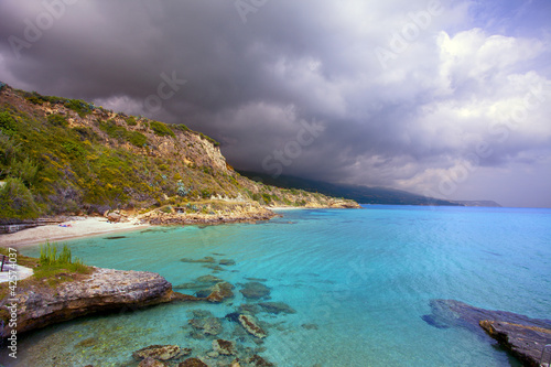Naklejka plaża morze śródziemne morze grecja